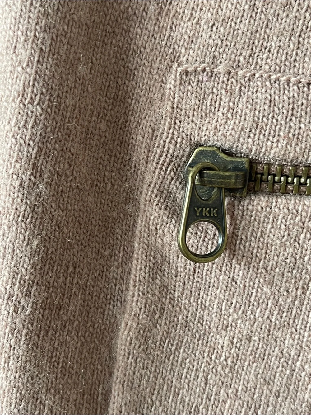 J. Crew Y2K Wool blend Dusty Blush Zip Front Cardigan